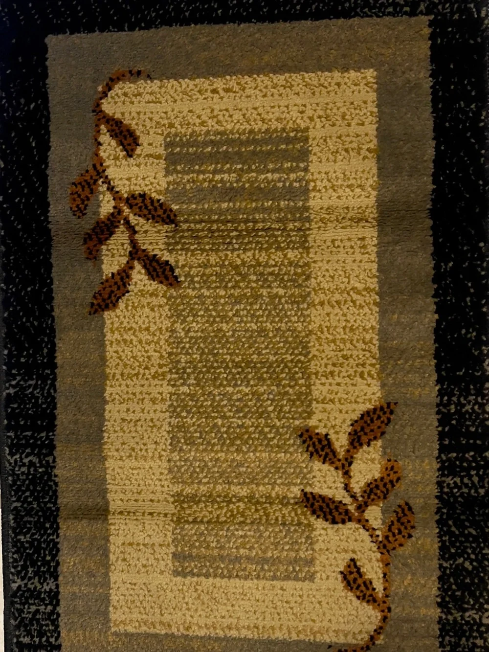 Royalty Clover Home Accents Beige and Brown Rectangular Decorative Jute Rug.